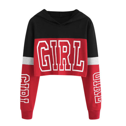 Crop Top Sweatshirt Hoodies Women