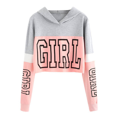 Crop Top Sweatshirt Hoodies Women
