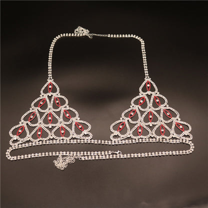 Cadenas corporales con diamantes de imitación