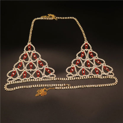 Cadenas corporales con diamantes de imitación