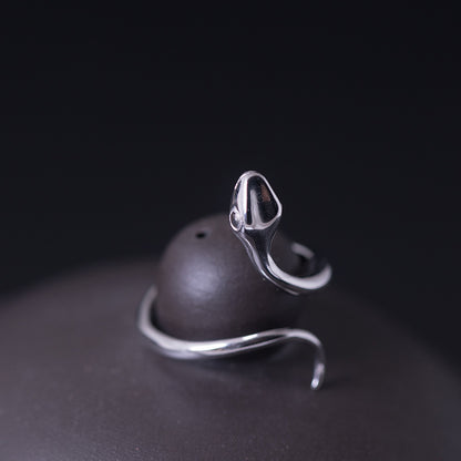Anillos de serpiente de plata de ley 925