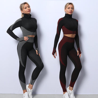 3PCS Yoga Set Seamless Sports Set Women