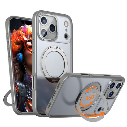Pivot Phone Case In Orange With Magnetic 360-degree Rotating Stand And A Matte Skin-like Finish
