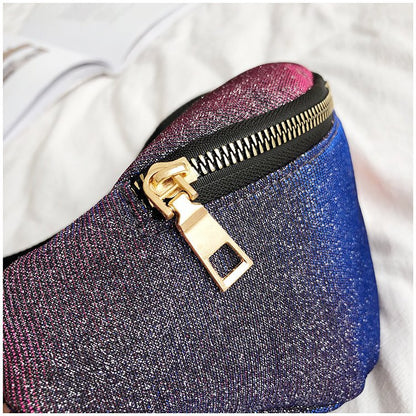 New Luxury Brand Bling Glitter Women Girls Waist Chest Bag