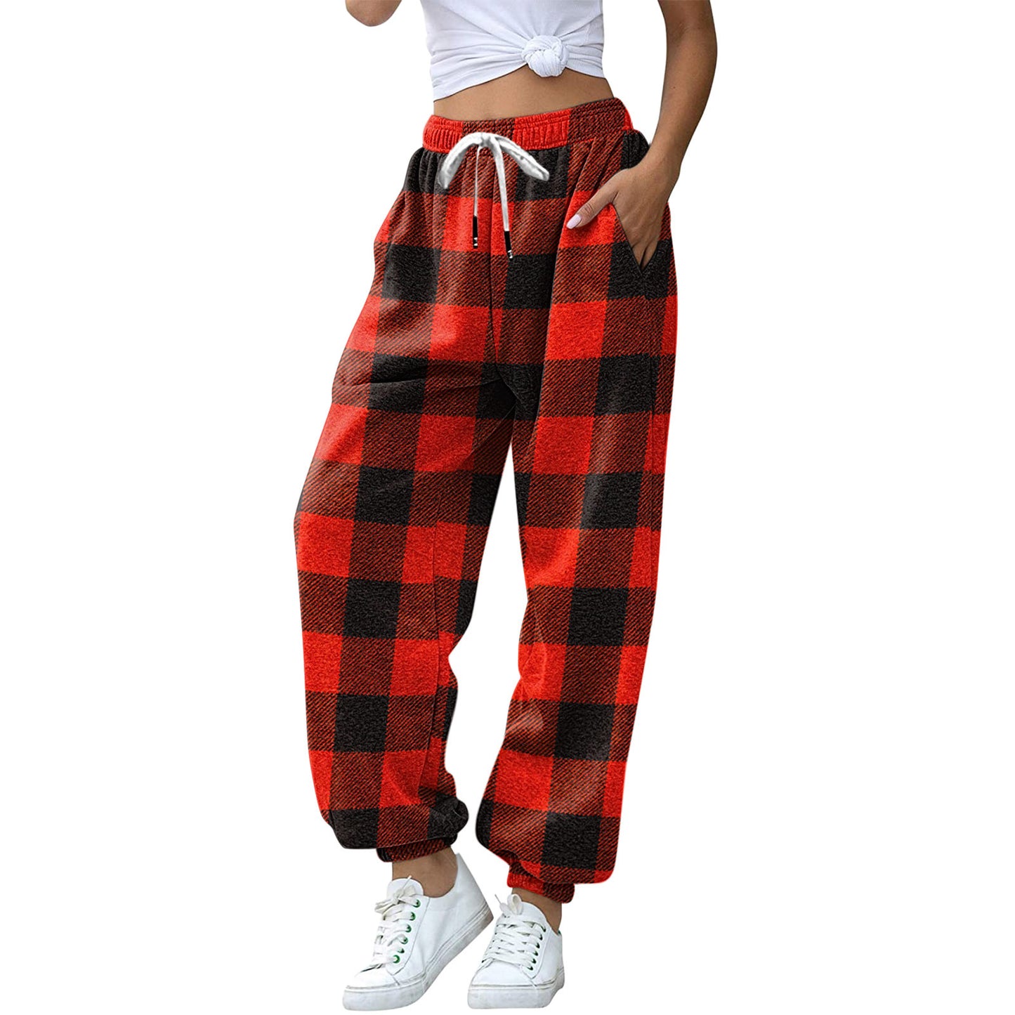 fleece plaid volley sweater pants