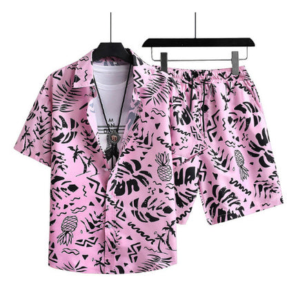 Camisa hawaiana de manga corta con estampado informal para hombre