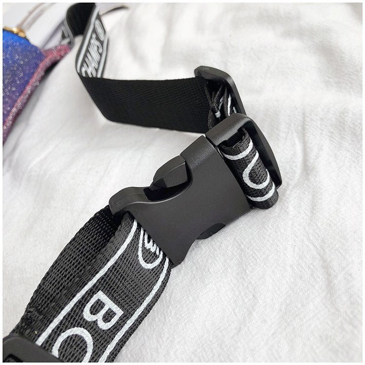 New Luxury Brand Bling Glitter Women Girls Waist Chest Bag