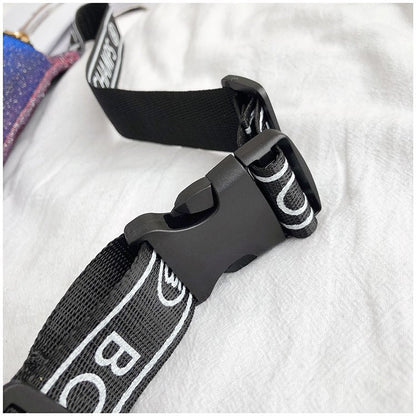 New Luxury Brand Bling Glitter Women Girls Waist Chest Bag