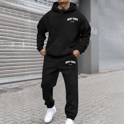Conjunto de sudadera y sudadera con capucha de Nueva York para hombre
