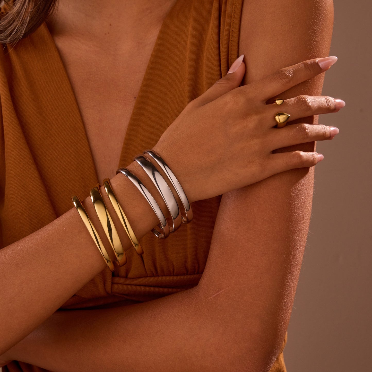 Pulsera de acero inoxidable con apertura sencilla