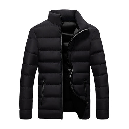 Chaqueta de invierno para hombre, corte entallado, de algodón grueso.