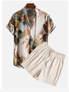 Camisa hawaiana de manga corta con estampado informal para hombre