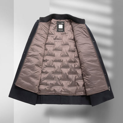 Men's Mid-Long Wool Double-Faced Overcoat