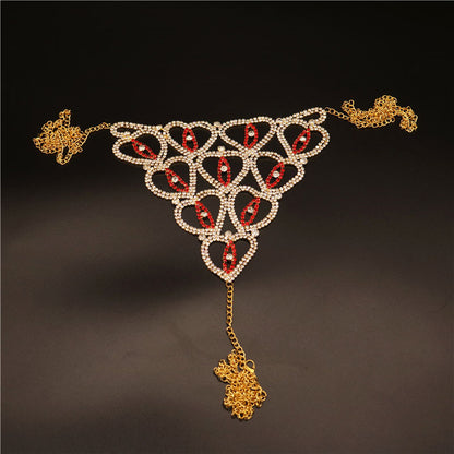 Cadenas corporales con diamantes de imitación