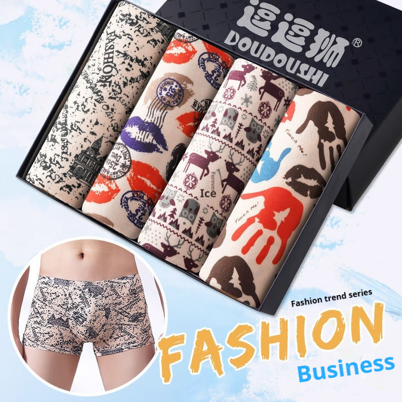 Men's Boxer Briefs Student Trendy Fashion New