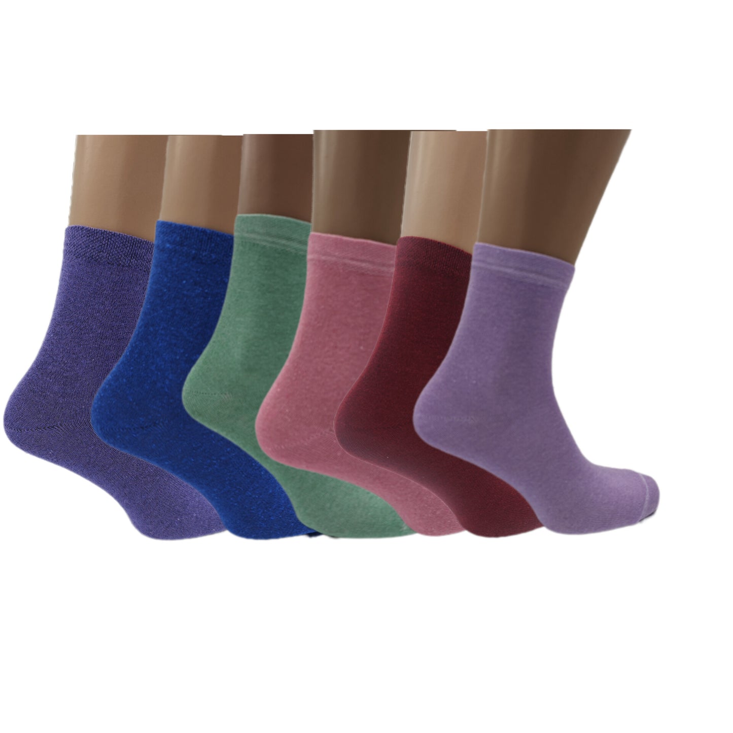 Juego de 6 pares de calcetines coloridos para mujer (12 o 24 pares) 