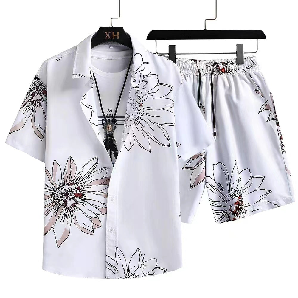 Camisa hawaiana de manga corta con estampado informal para hombre