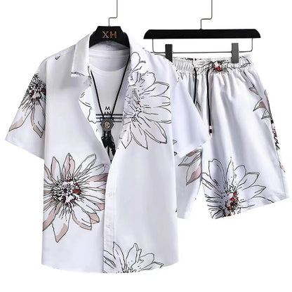 Camisa hawaiana de manga corta con estampado informal para hombre