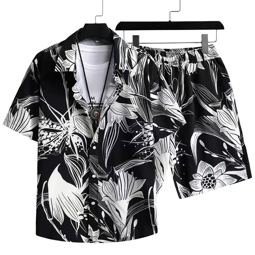 Camisa hawaiana de manga corta con estampado informal para hombre