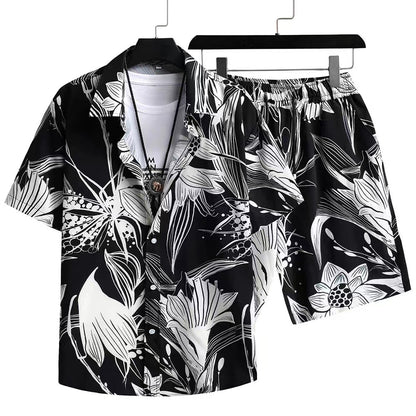Camisa hawaiana de manga corta con estampado informal para hombre