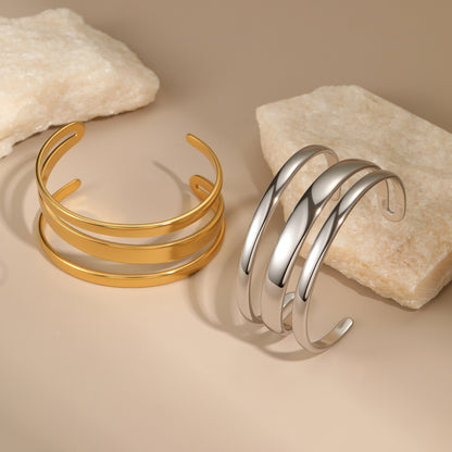 Pulsera de acero inoxidable con apertura sencilla