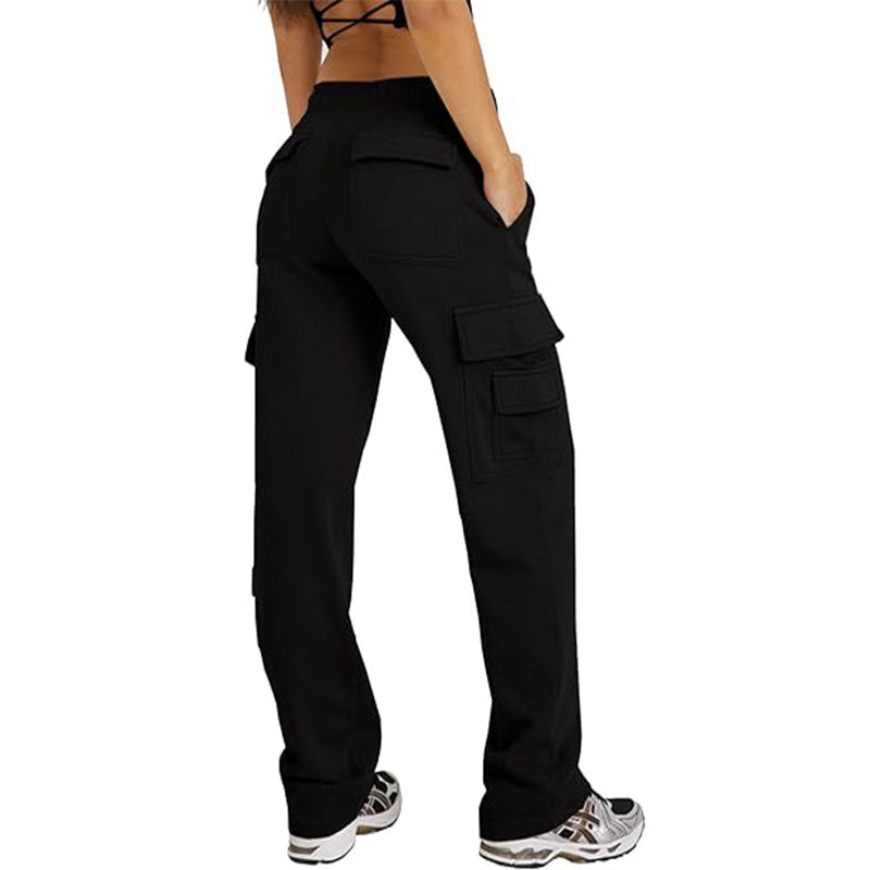 Multi-pocket Cargo Pants Sports Fitness Wide Leg Pants