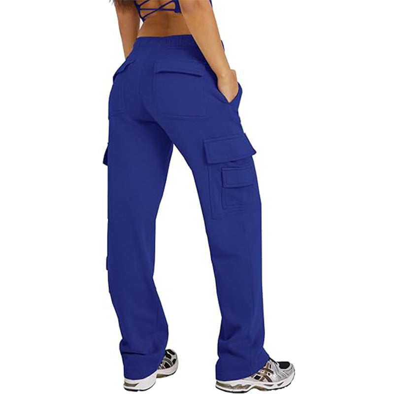 Multi-pocket Cargo Pants Sports Fitness Wide Leg Pants