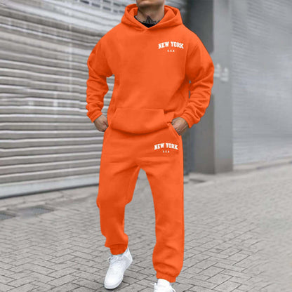 Conjunto de sudadera y sudadera con capucha de Nueva York para hombre